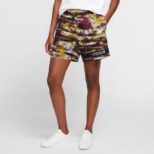 Nike Shorts Women Small Multicolor Fleece Watercolor Activewear Athleisure Soft